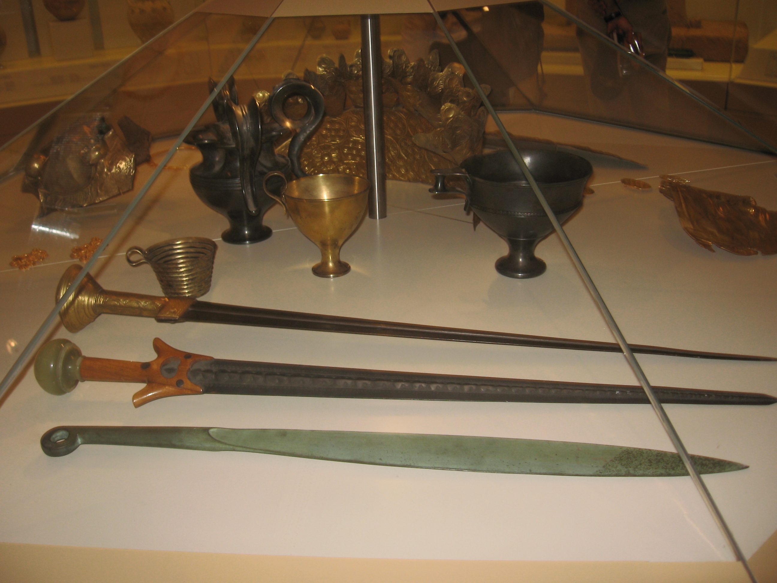 Mycenaean swords and cups